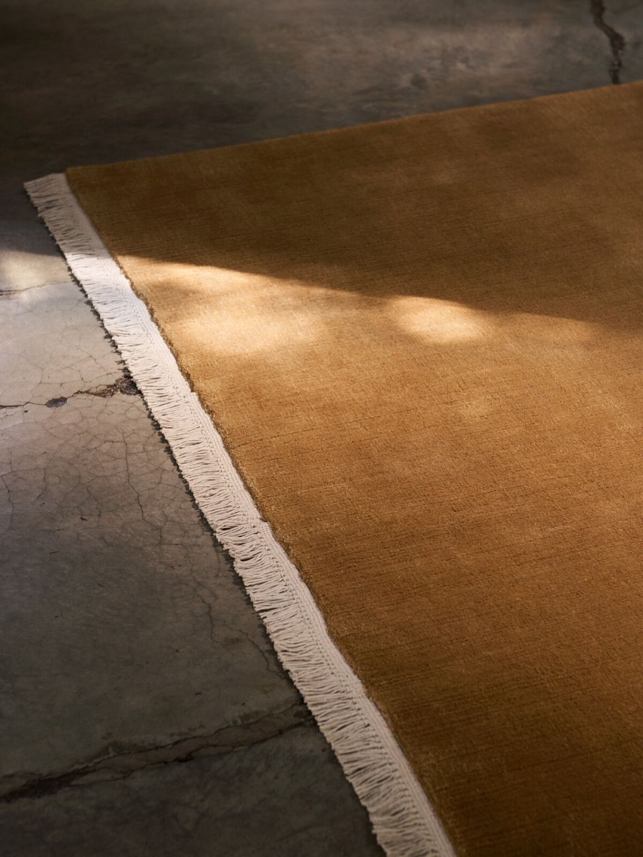 The Moor Gulvteppe med frynser - Brown Gold