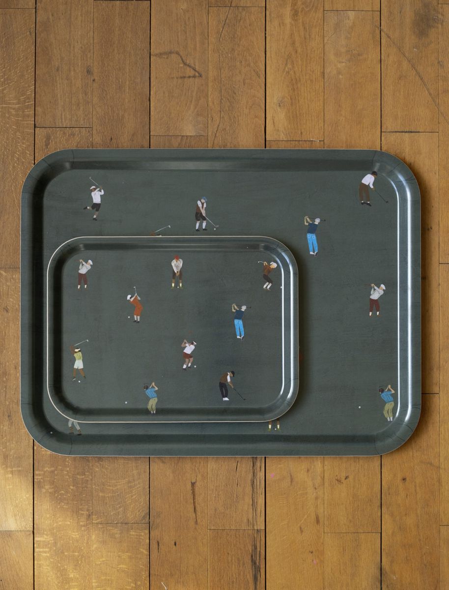 Golfers Serveringsbrett - 43x33 - Grå