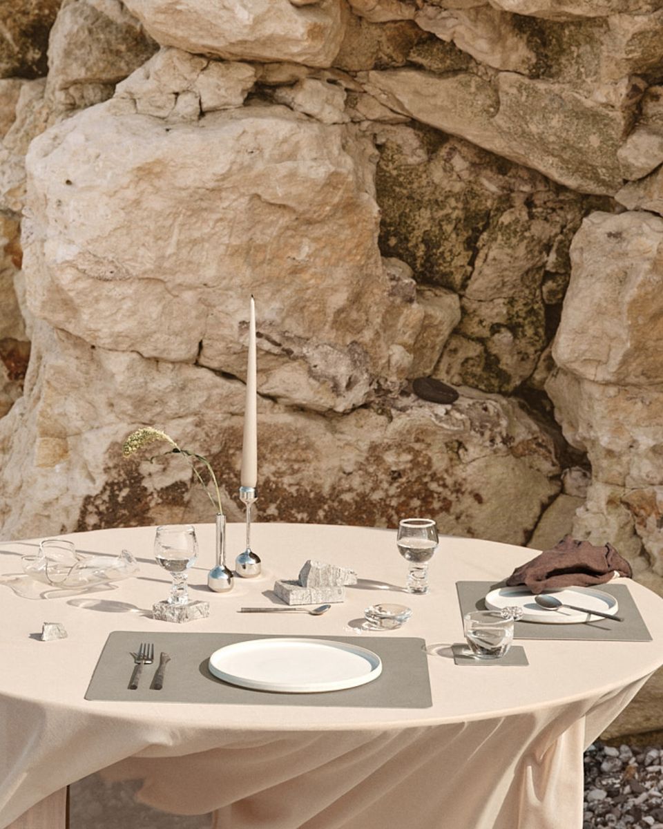 Glassbrikke Square Nupo Light Grey