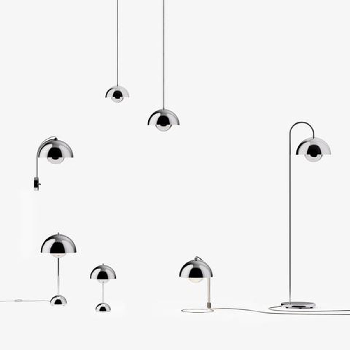 Flowerpot VP10 pendel Ø16 cm - Chrome