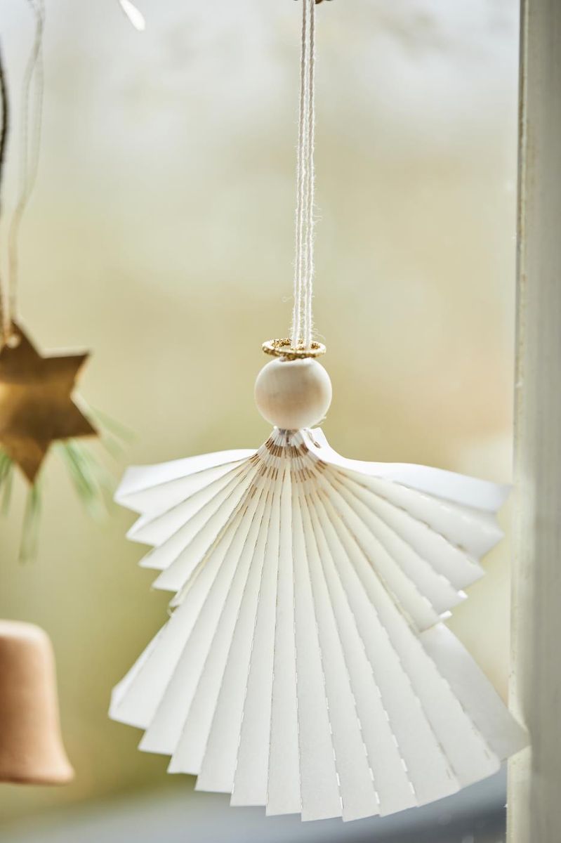Engel med glorie 12,5 cm - Papir