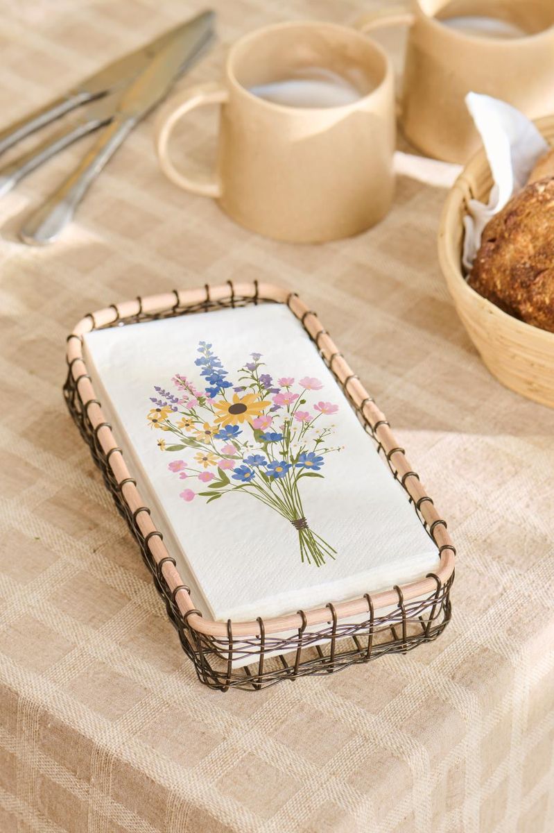 Serviett 10x20 cm - Sommerbukett