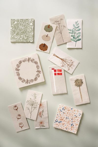 Hovedbilde Serviett 16,5x16,5 cm - Høstlig blomstermotiv