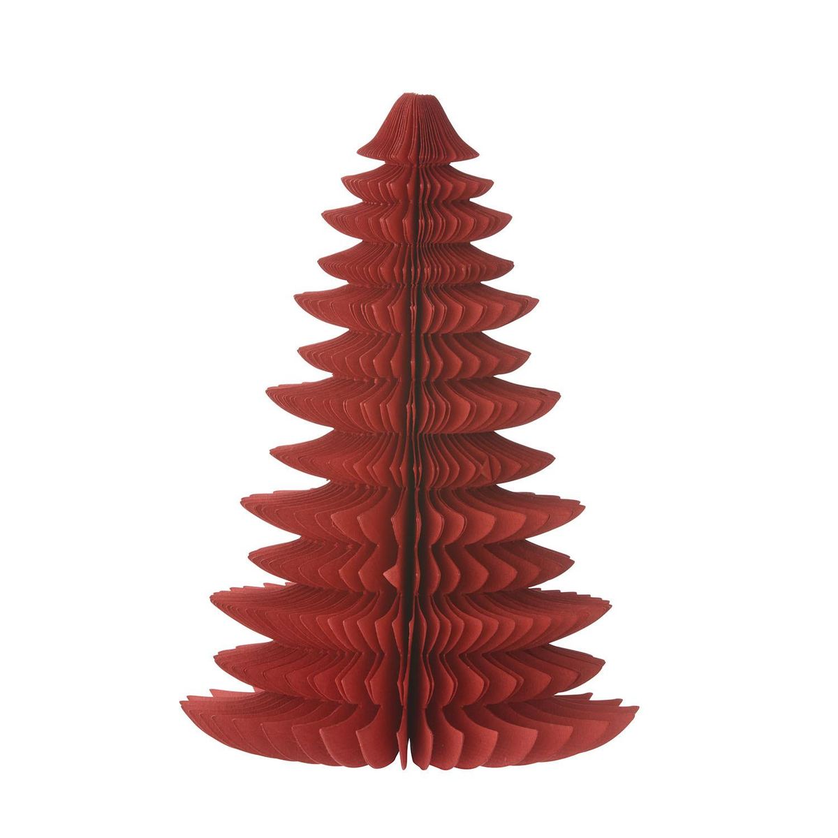 Honeycomb juletre H18 cm – Rubinrød