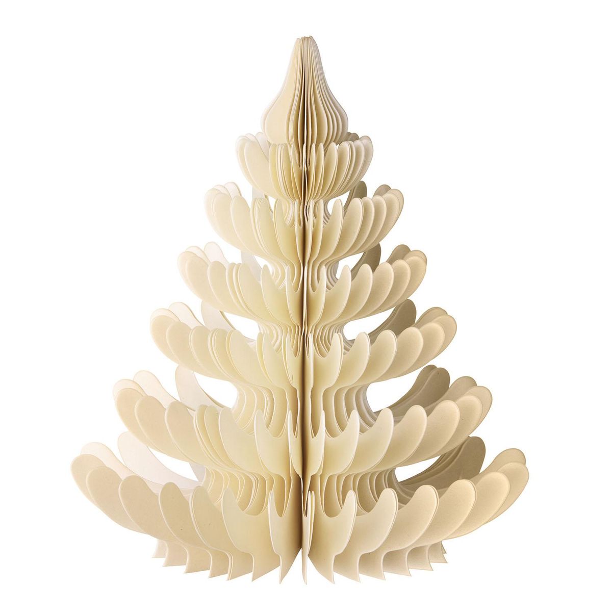 Honeycomb juletre H22 cm – Skjellhvit