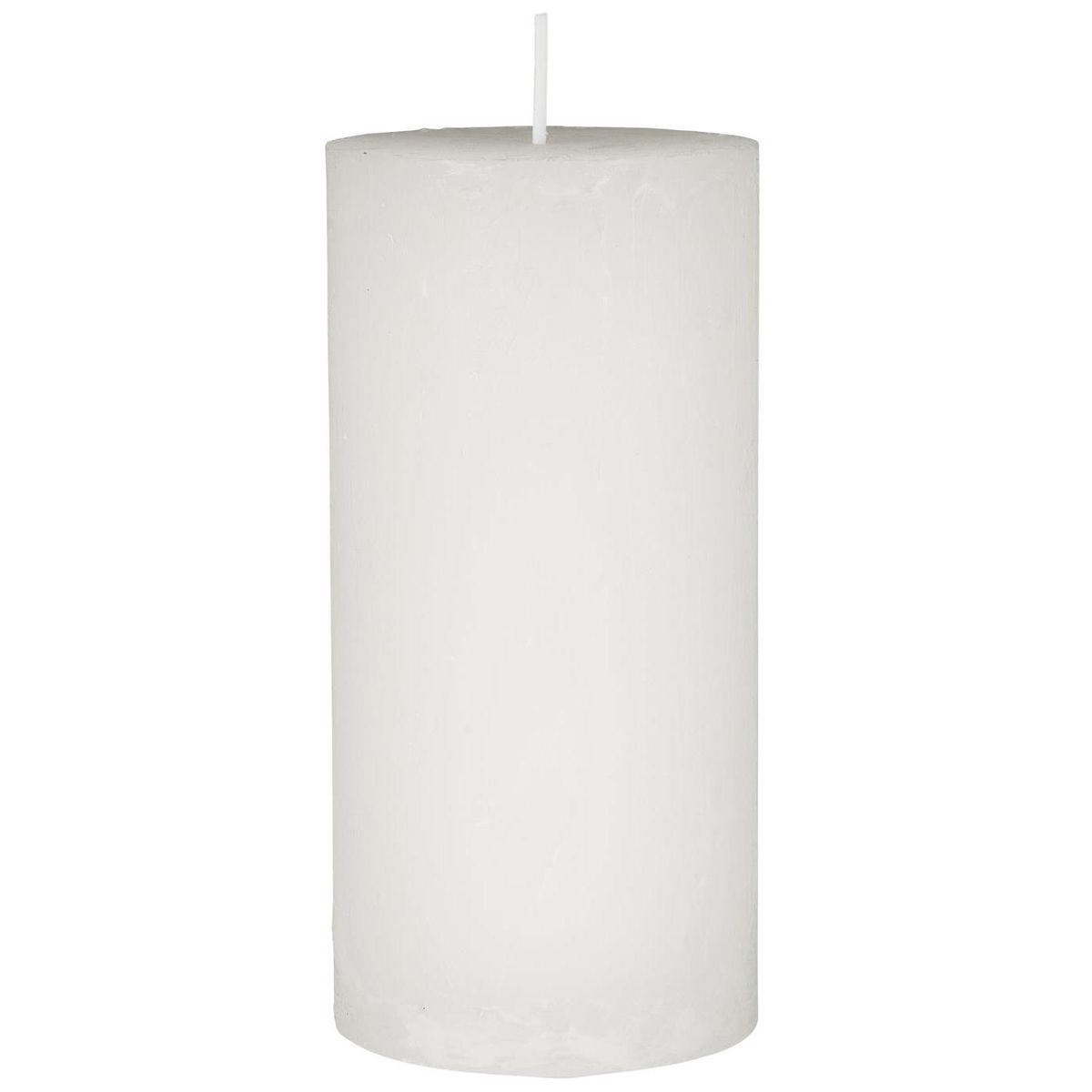 Rustikk Kubbelys 14 cm - Hvit