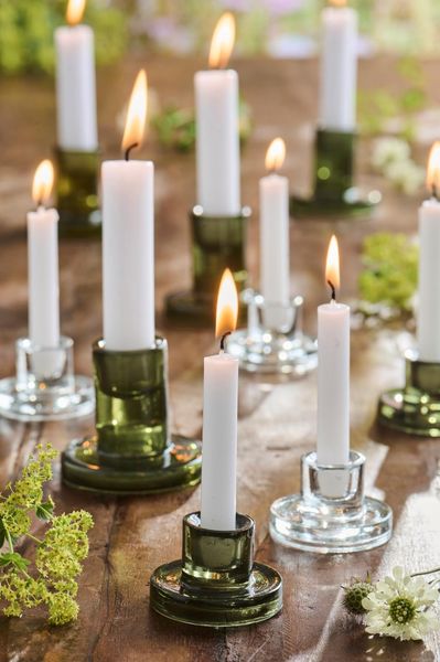 Hovedbilde Lysestake i glass - 1,3 cm lys