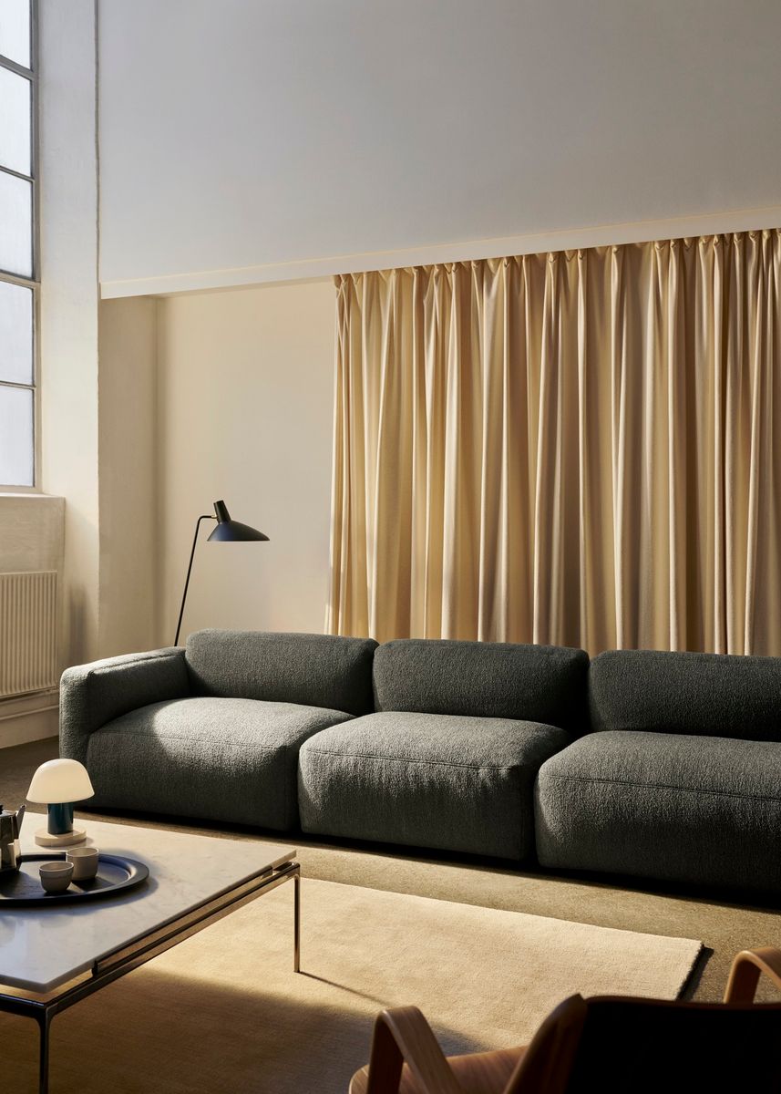 Develius Mellow modulsofa, 3 seter med sjeselong - Barnum 08, Brun