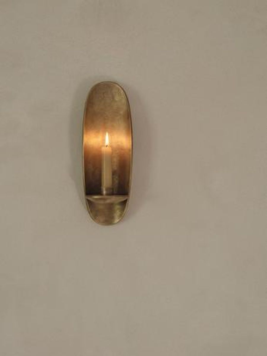 Agapé Wall Candle Holder - Brass