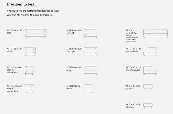 Hovedbilde Aften 3 seters sofa v. 23, 80x240 cm