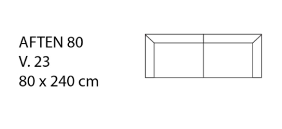 Aften 3 seters sofa v. 23, 80x240 cm