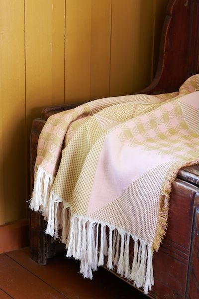 Hovedbilde Pledd Patchwork - Rosa/Sennep