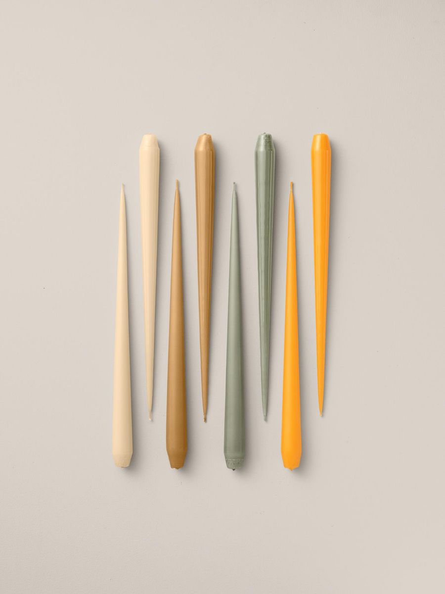 Kronelys 32 cm - Pale ginger